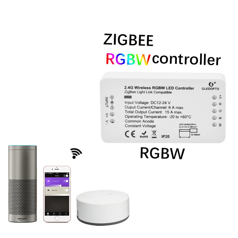 ZIGBEE-Led Rgbw Ʈѷ, 12V 24V, 4 ä, Lightify..